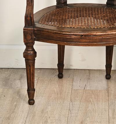 Pair of Louis XVI Walnut Chairs without Cushions Italy circa 1790 