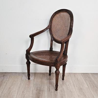 Pair of Louis XVI Walnut Chairs without Cushions Italy circa 1790 