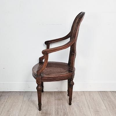 Pair of Louis XVI Walnut Chairs without Cushions Italy circa 1790 