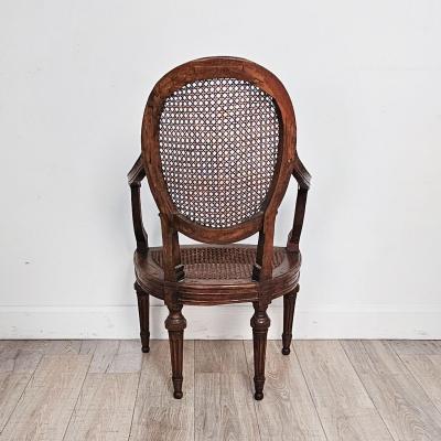 Pair of Louis XVI Walnut Chairs without Cushions Italy circa 1790 