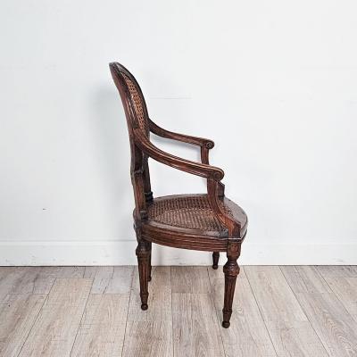 Pair of Louis XVI Walnut Chairs without Cushions Italy circa 1790 