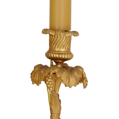 Pair of Louis XVI style gilt bronze sconces