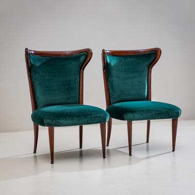 Pair of Lounge Chairs Italy 1950s