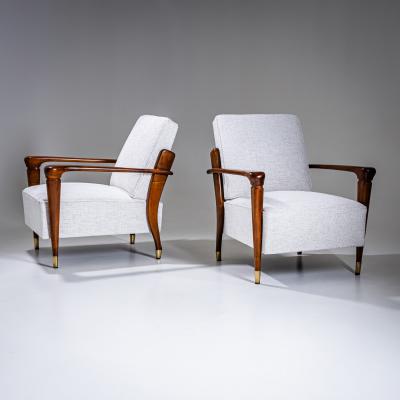 Pair of Lounge Chairs Italy Mid 20th Century