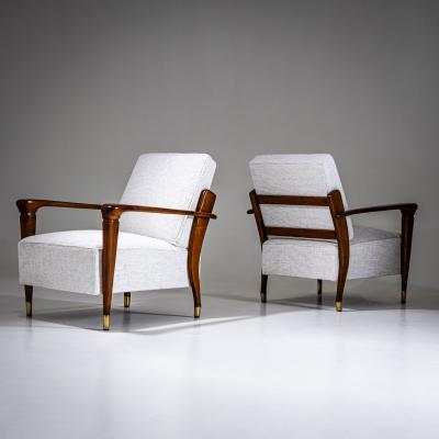 Pair of Lounge Chairs Italy Mid 20th Century