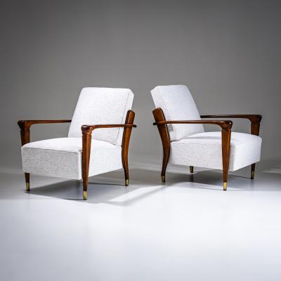 Pair of Lounge Chairs Italy Mid 20th Century