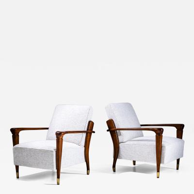 Pair of Lounge Chairs Italy Mid 20th Century