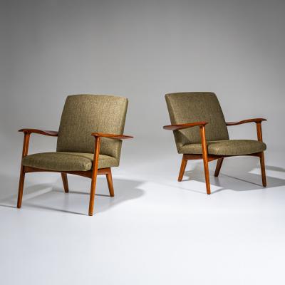 Pair of Lounge Chairs Probably Italy Mid 20th Century