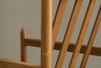 Pair of Lounge Chairs in Solid Oak To Be Reupholstered France 1960s