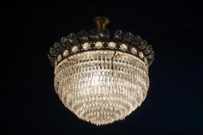 Pair of Luxurious Crystal Chandelier Italy 1940