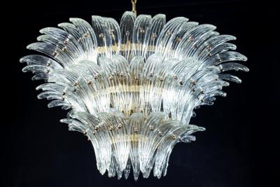 Pair of Luxury Murano Palmette Chandelier 1970s