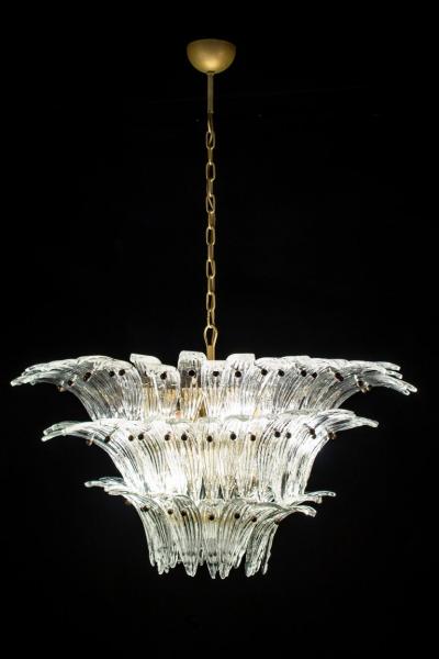 Pair of Luxury Murano Palmette Chandelier 1970s