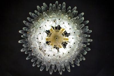 Pair of Luxury Murano Palmette Chandelier 1970s