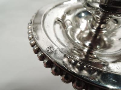 Pair of Magnificent French Neoclassical Silver 7 Light Candelabra