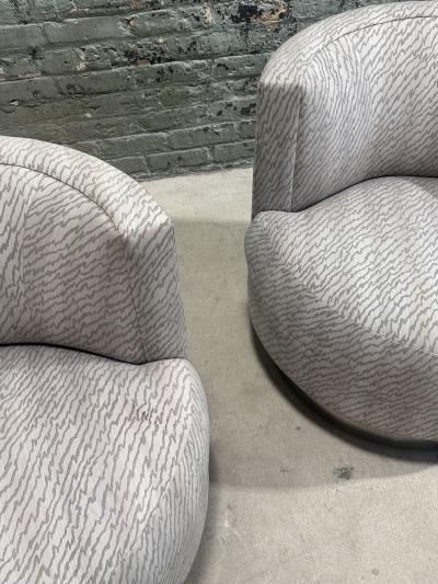 Pair of Mala Style Swivel Chairs after Franco Fraschini 1970
