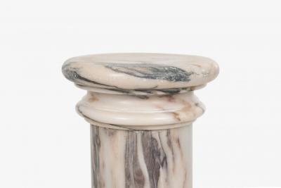 Pair of Marble Architectural Display Columns in Calacatta Pink Quarried in Italy