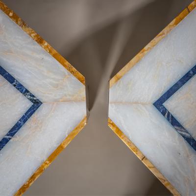 Pair of Marble Coffee Tables Italy Mid 20th Century