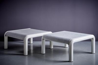 Pair of Marble Coffee Tables by Gae Aulenti for Knoll