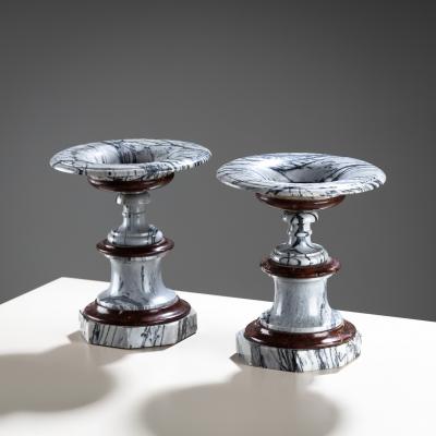 Pair of Marble Tazzas Italy 19th Century