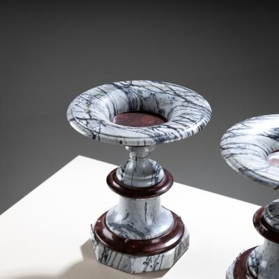 Pair of Marble Tazzas Italy 19th Century