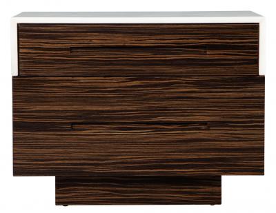 Pair of Marble Top Macassar End Tables