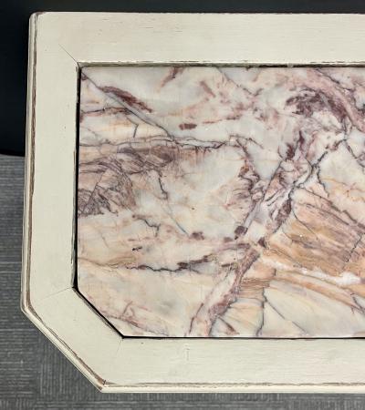 Pair of Marble Top Painted Pier Console Tables