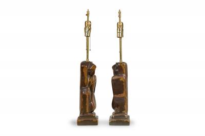 Pair of Marianna von Allesch American Art Deco Figural Table Lamps