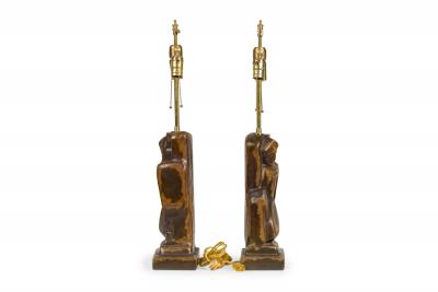 Pair of Marianna von Allesch American Art Deco Figural Table Lamps