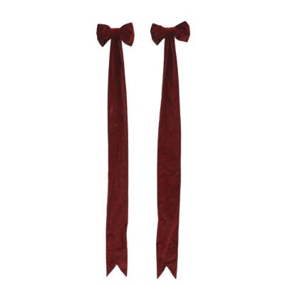 Pair of Maroon Velvet Bows