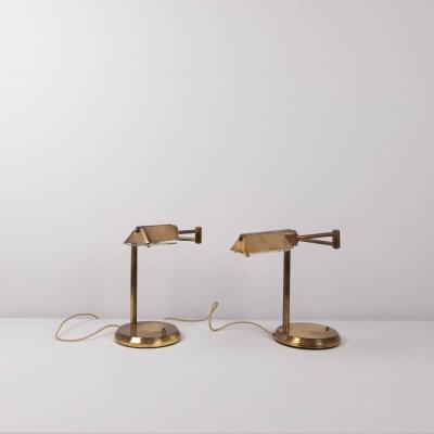 Pair of Marset articulated desk lamps 1980s