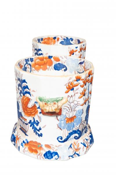 Pair of Masons Ironstone Imari Pattern Cache Pots