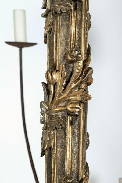 Pair of Massive Hand Carved Giltwood Italian Twelve Arm Chandeliers