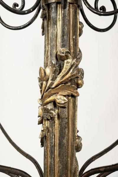 Pair of Massive Hand Carved Giltwood Italian Twelve Arm Chandeliers