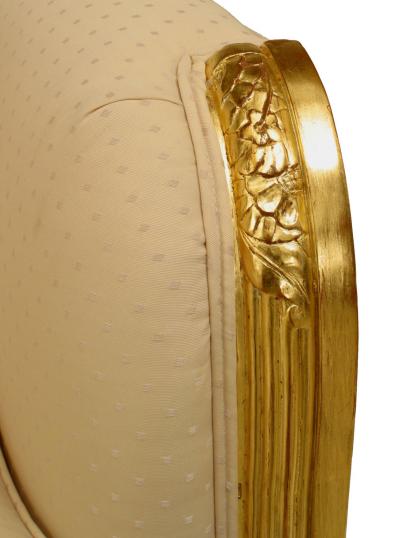 Pair of Maurice Dufrene French Art Deco Gilt Club Chairs