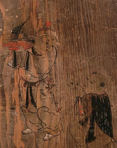 Pair of Meiji Period Painted Sliding Doors