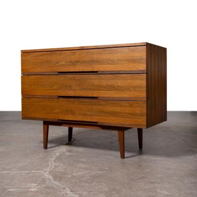 Pair of Mel Smilow Walnut Three Drawer Chests USA 1960s