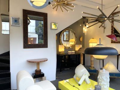 Pair of Metal Chrome Box Sconces Bubble Glass Netherland 1970s