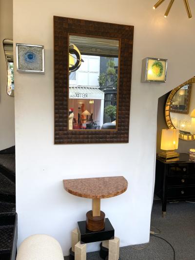 Pair of Metal Chrome Box Sconces Bubble Glass Netherland 1970s