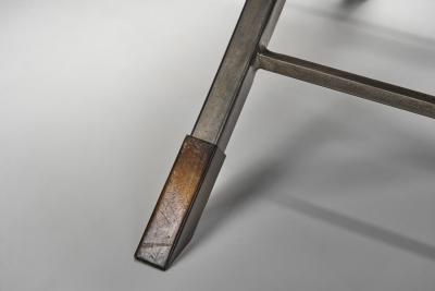 Pair of Metal and Leatherette Armchairs Europe ca 1960s
