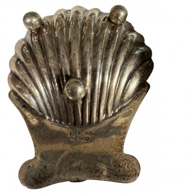 Pair of Mexican Sterling Silver Seashell Ashtrays 60g