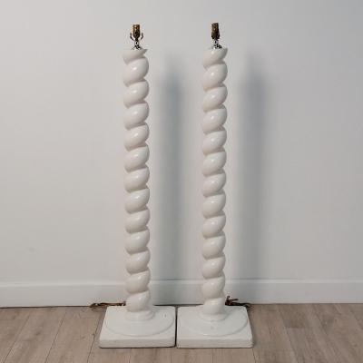 Pair of Michael Taylor Style Floor Lamps circa 2000