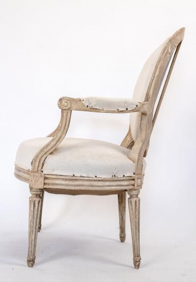 Pair of Mid 19th Century Louis XVI Style Armchairs