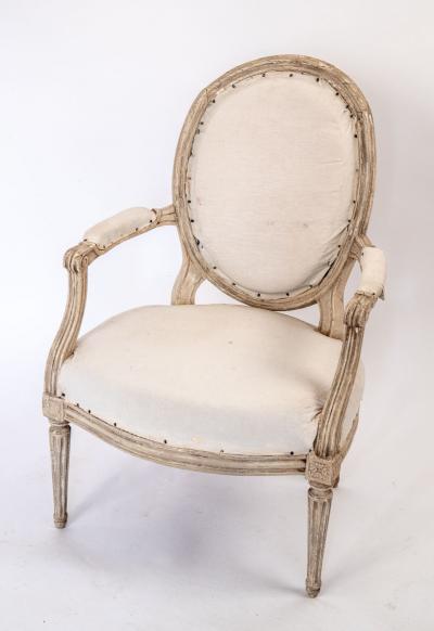 Pair of Mid 19th Century Louis XVI Style Armchairs