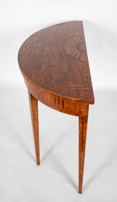 Pair of Mid 19th Century Profusely Inlaid Satinwood Console Tables