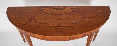 Pair of Mid 19th Century Profusely Inlaid Satinwood Console Tables