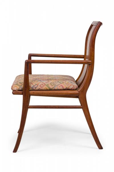 Pair of Mid Century American Upholstered Seat Armchairs