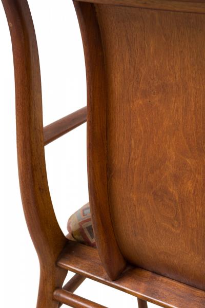 Pair of Mid Century American Upholstered Seat Armchairs