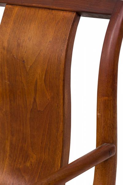 Pair of Mid Century American Upholstered Seat Armchairs