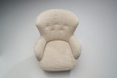 Pair of Mid Century Armchairs by a Swedish Cabinetmaker Sweden ca 1950s