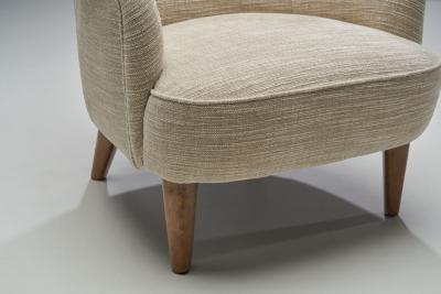 Pair of Mid Century Armchairs by a Swedish Cabinetmaker Sweden ca 1950s